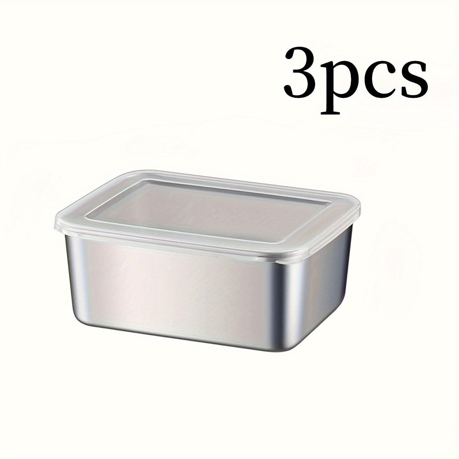 Set of 6 or 8 Stainless Steel Food Storage Containers with Flip Top Lids