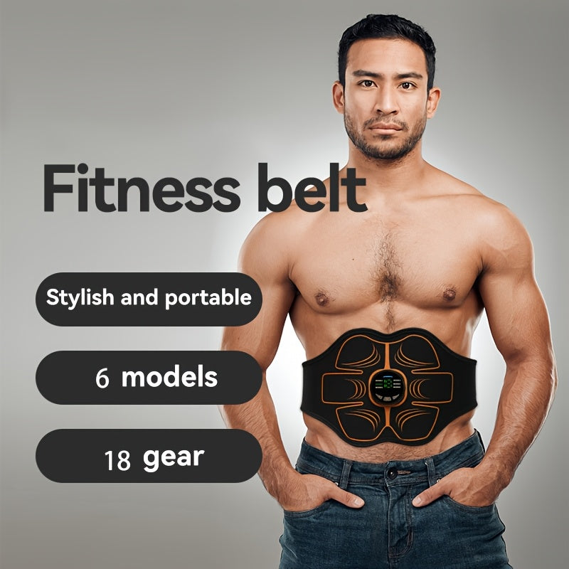 USB orqali zaryadlanadigan batareyaga ega EMS mushaklarni mashq qilish belbog'i, 6 rejim, 18 intensivlik, bel va qorin mushaklari uchun moslashuvchan uy sport uskunasi. Ajoyib 14-fevral sovg'asi.