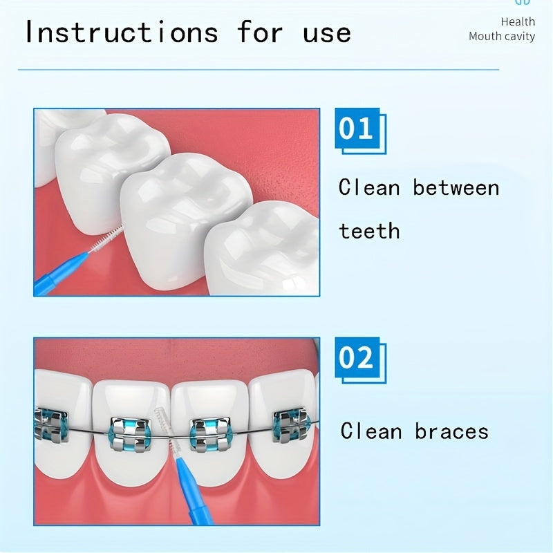 10 dona L-shaklidagi interdental tish cho'tkasi bo'shliq va ortodontik qurilmalarga mos