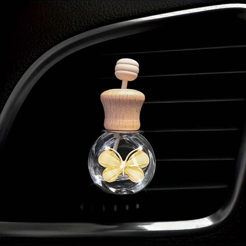 Car Decor Reusable Glass Bottle Essential Oil Diffuser Decorative Empty Bottle