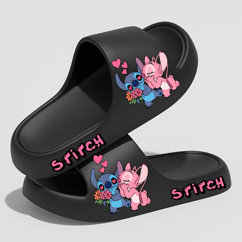 Women's EVA Slippers Summer Thick Sole Slides with Soft Insole Black