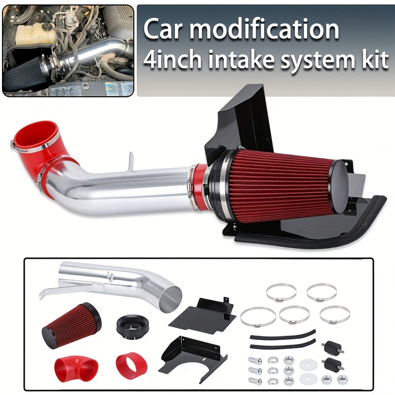 Universal Car 4-Inch Air Intake System Kit with Winter Mushroom Filter