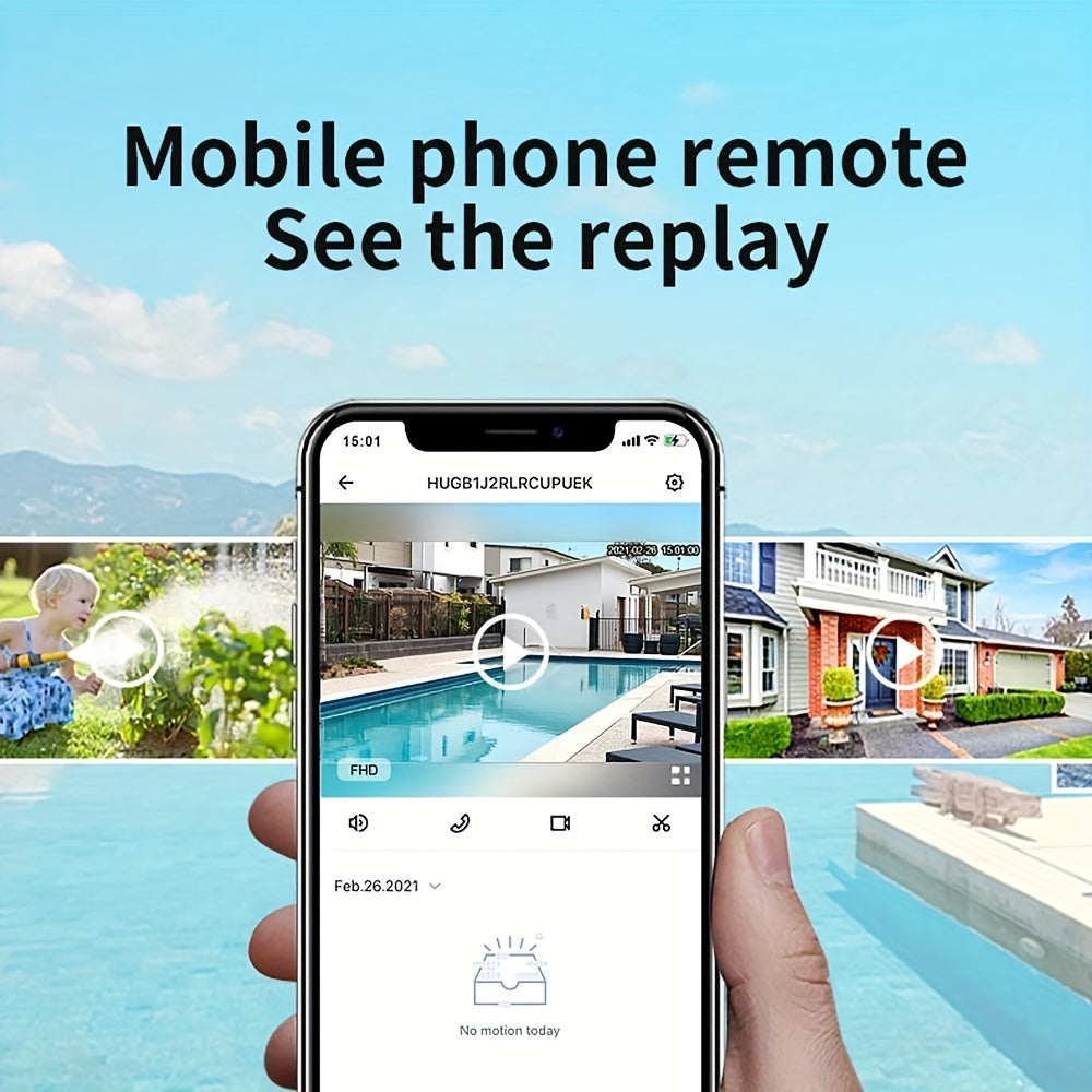 1080p Full HD Wireless Indoor Outdoor Security Camera with Color Night Vision Pan Tilt Zoom Bidirectional Audio Pet Tracking