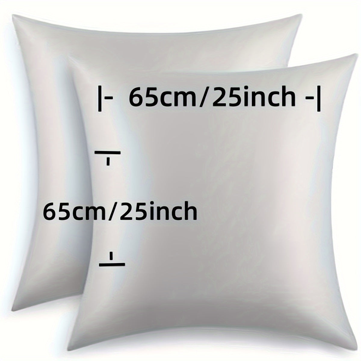 Luxurious Satin Pillowcases Solid Color Zipper Closure Skin-Friendly Hair-Protective