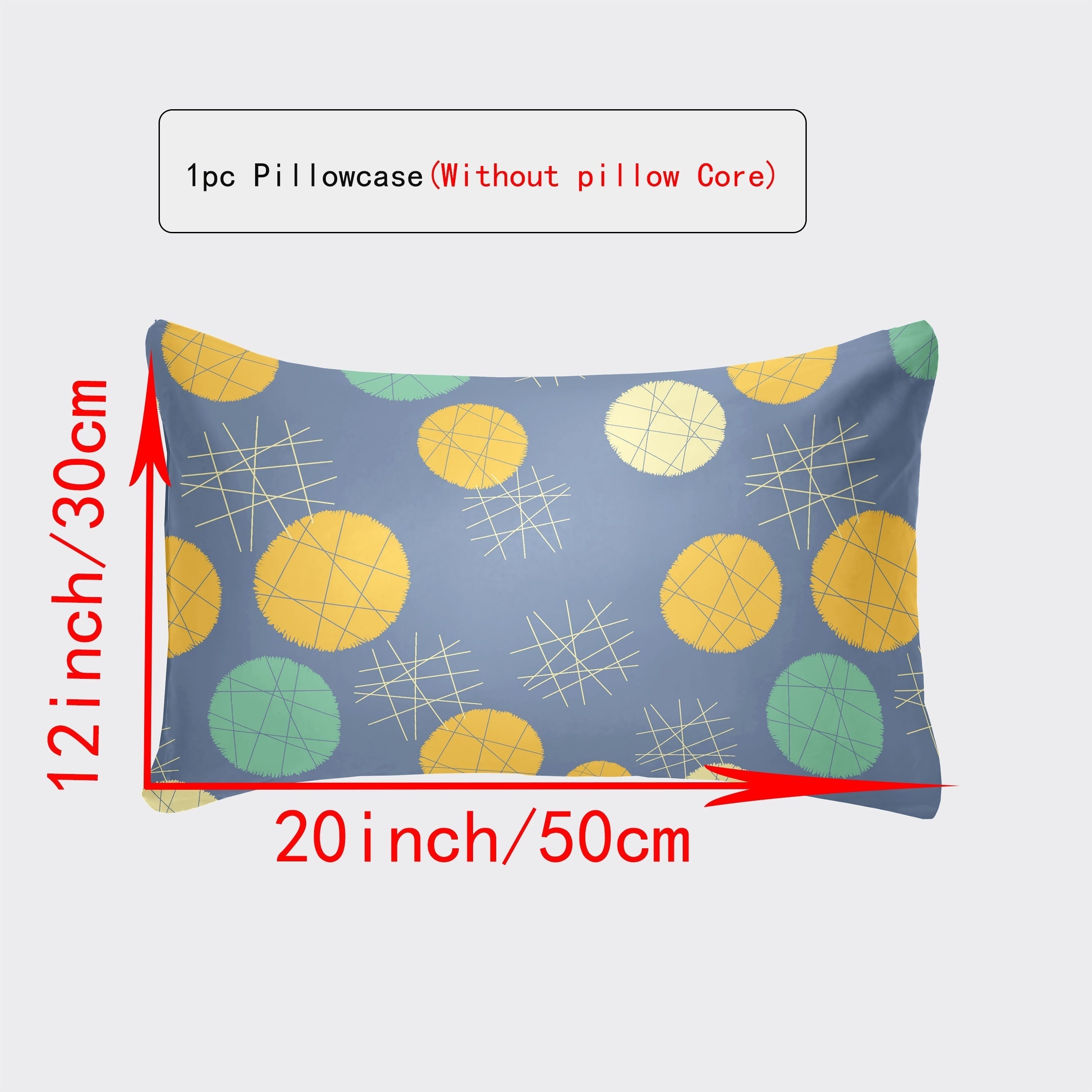 Breathable Pillowcase with Envelope Closure in Multiple Sizes and Floral Patterns