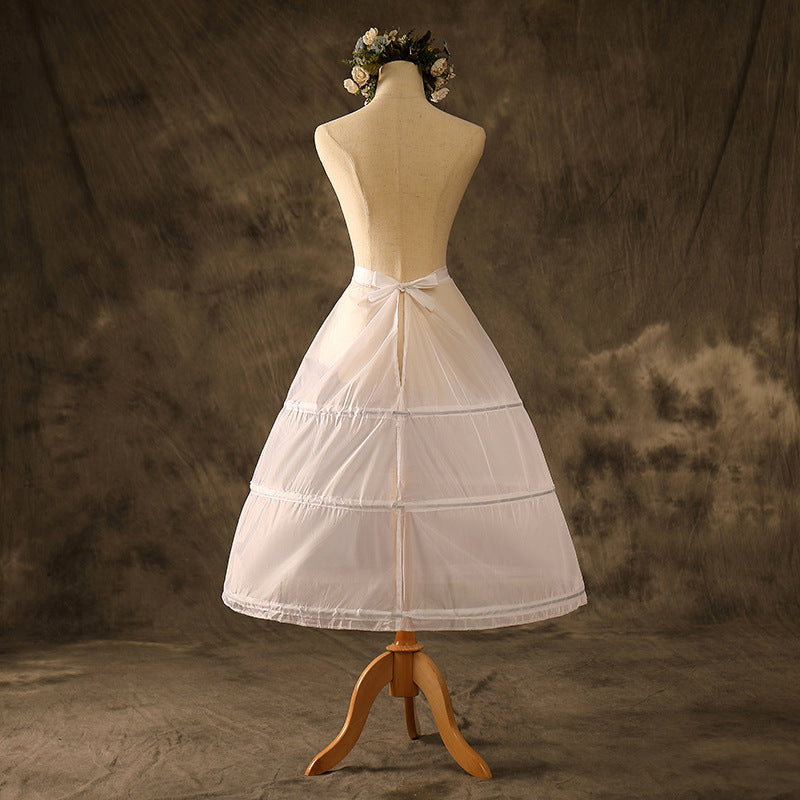 Bridal Petticoat with 3 Hoops White Tutu Skirt for Wedding Dresses Spring