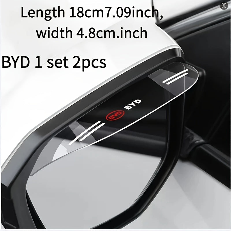 Juego de cortina de lluvia y tela a prueba de lluvia para espejos retrovisores de coches de acrílico transparente