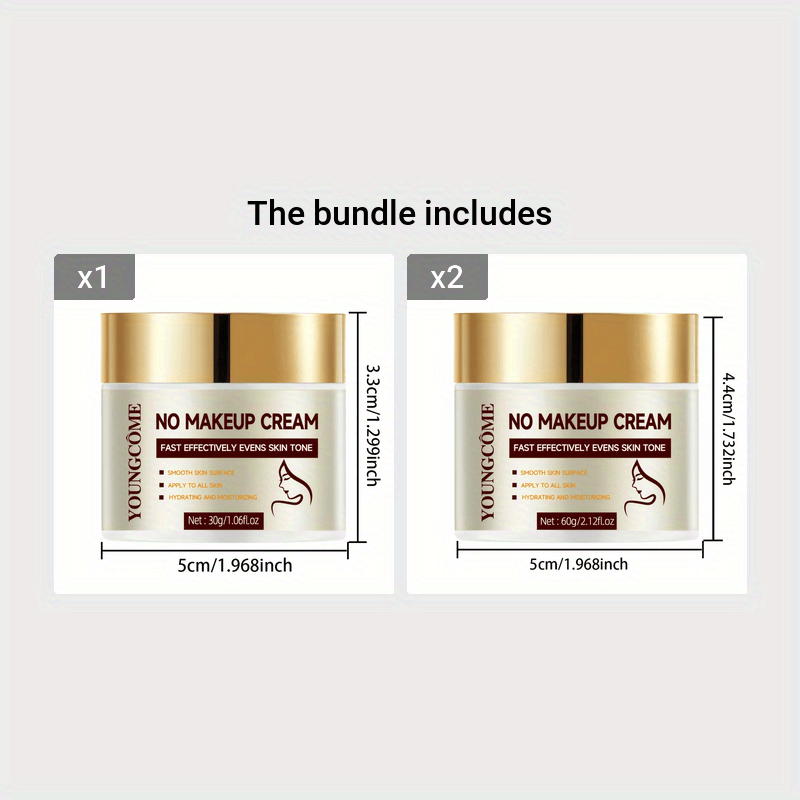 Crema facial hidratante y aclarante para todos los tipos de piel 30G 60G