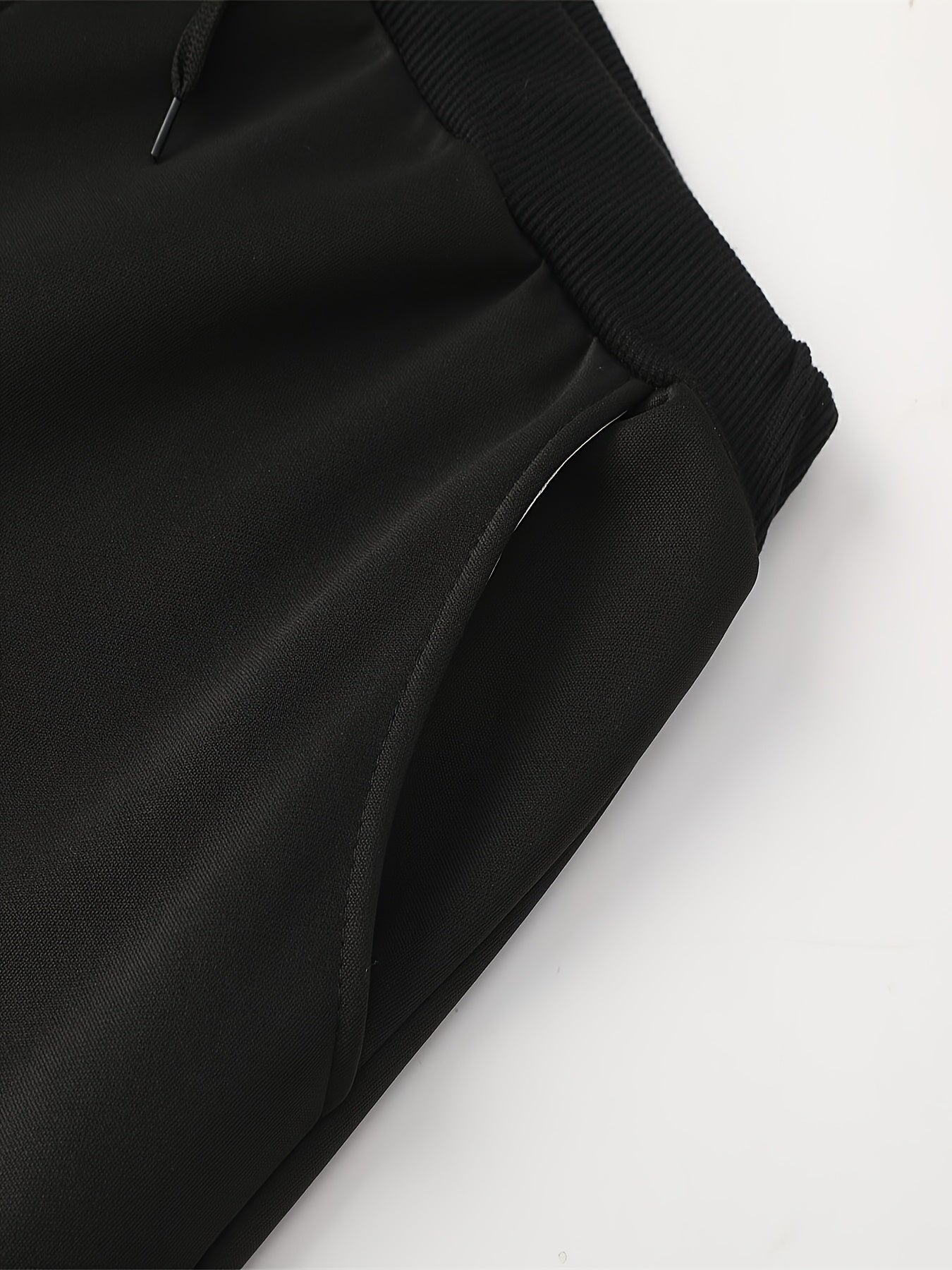 Men's Polyester Embroidered Sports Suit Set with Long Sleeve Zip-Up Jacket and Pants