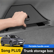 SUV uchun avtomobil bagaj qutisi va qopqog'li saqlash to'plami, tailgate tashkilotchisi va qutilar bilan