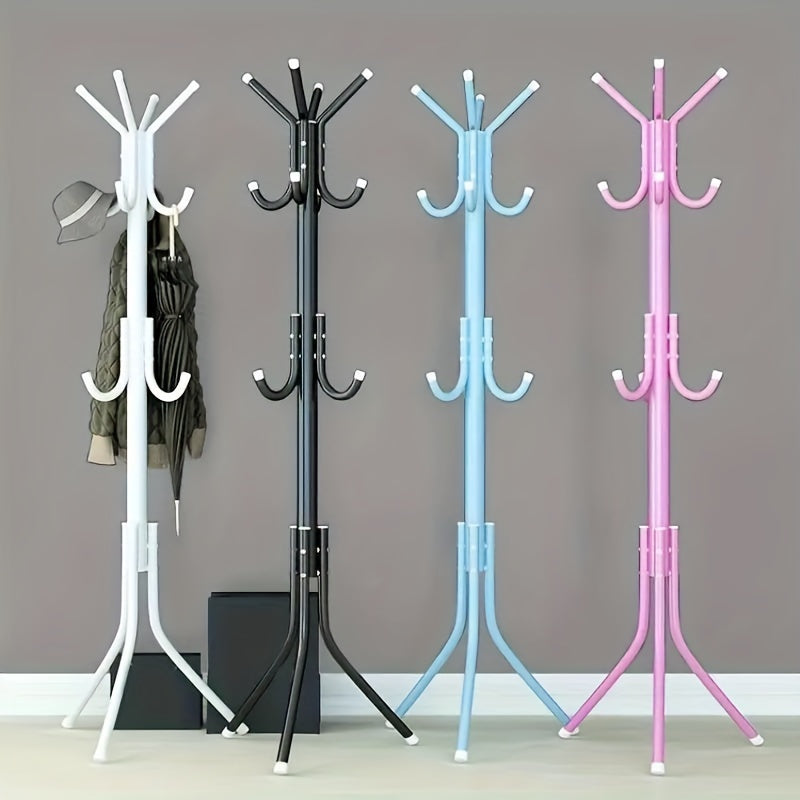 Metal Coat Rack Stand for Hats Coats Bags and Scarves Freestanding Organizer