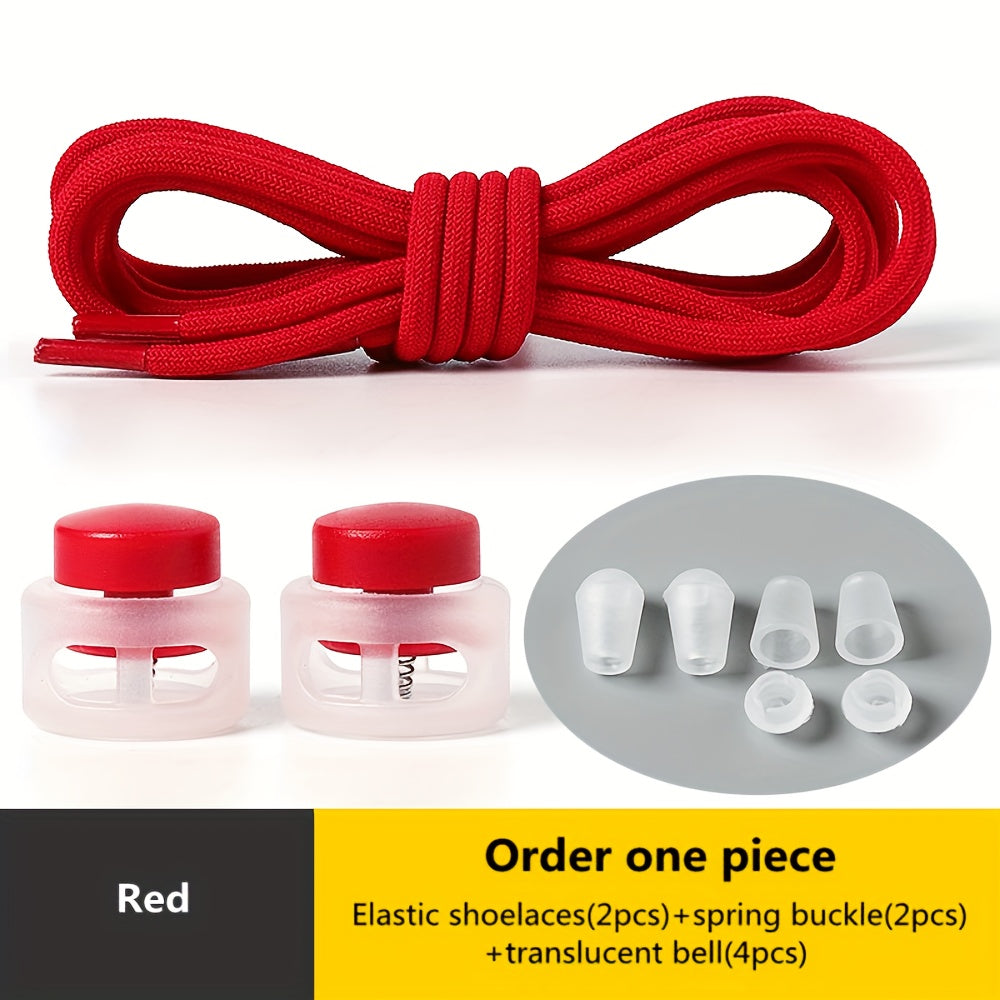 Adult Spandex Elastic Shoelaces Lazy Tie-Free Sneakers 100cm