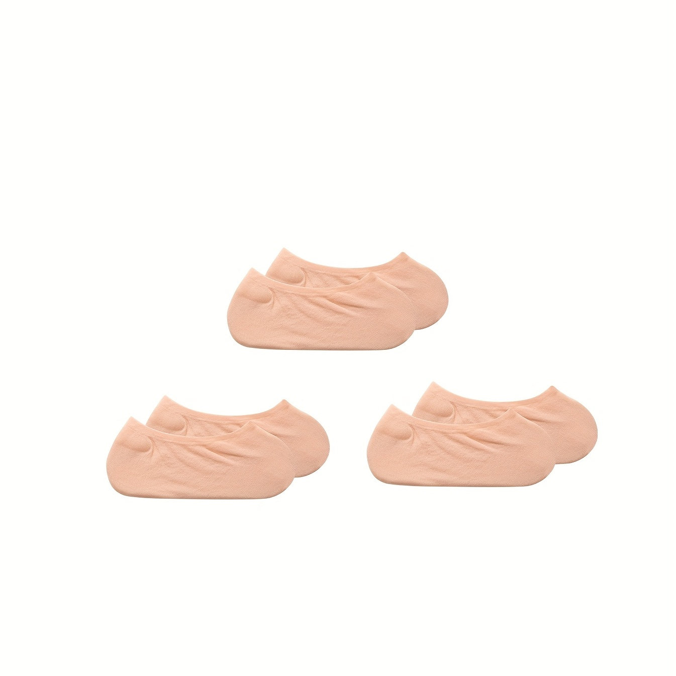 Women’s Invisible Low Cut Ankle Socks 3 Pairs Breathable Solid