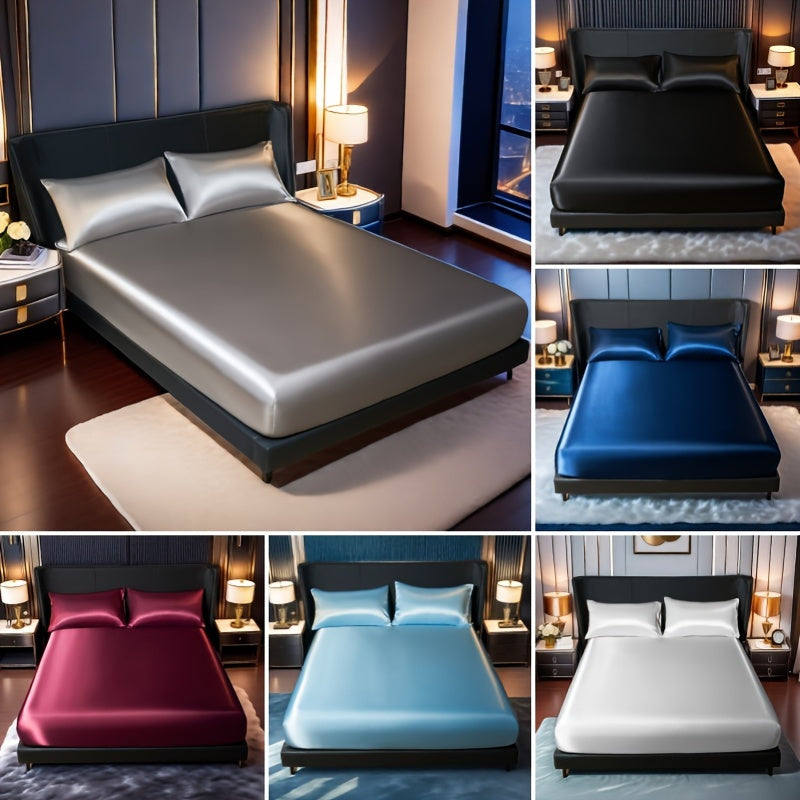 Набор простыней из сатина для кровати: двухспальная, полуторная, двуспальная, королевская, кинг — мягкая, комфортная, приятная для кожи и волос