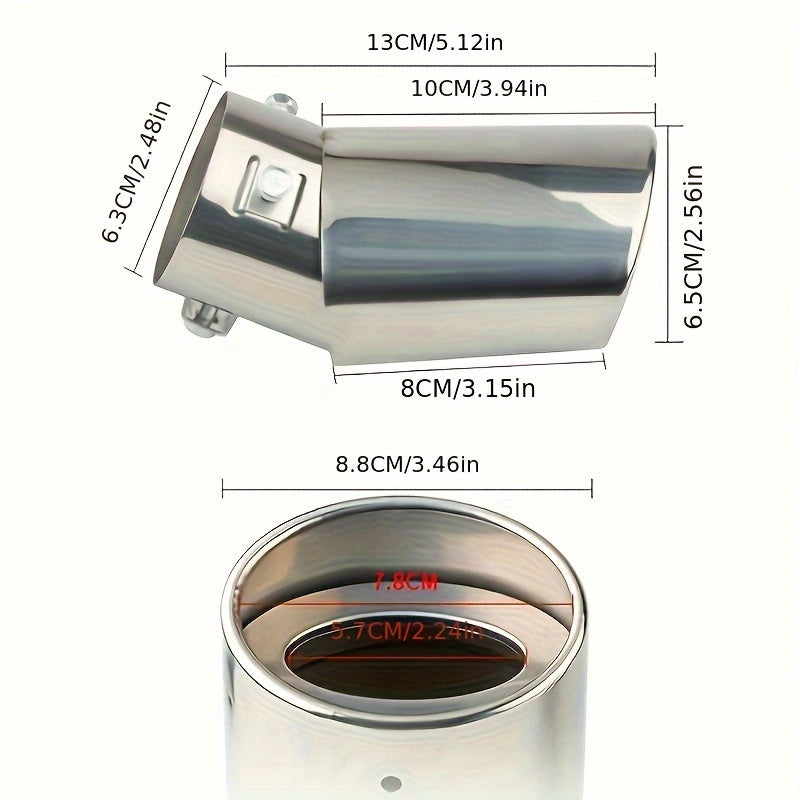 Stainless Steel Car Exhaust Pipe Straight Bent Tail Muffler Car Accessories