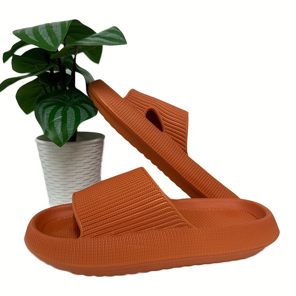 Женские шлепанцы однотонные, повседневные, с мягкой подошвой, для душа