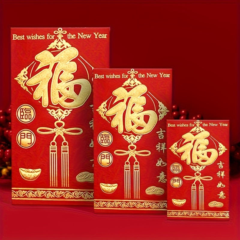 Red Envelopes Set for Lunar New Year and Celebrations, Money Holders for Weddings and Gifts