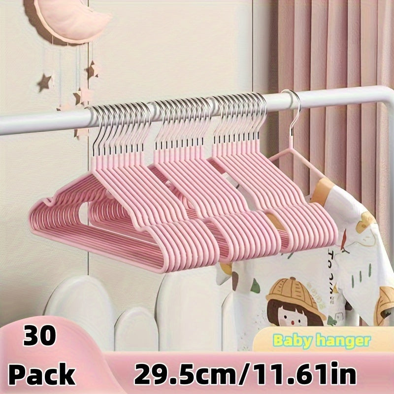Baby Clothes Hangers Set of 20-30 Durable Anti-Slip Storage Racks for Closet Bathroom Bedroom