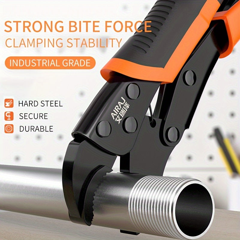 Alicates industriales de alta resistencia, acero de alto carbono, mangos antideslizantes para trabajos con metal y tuberías