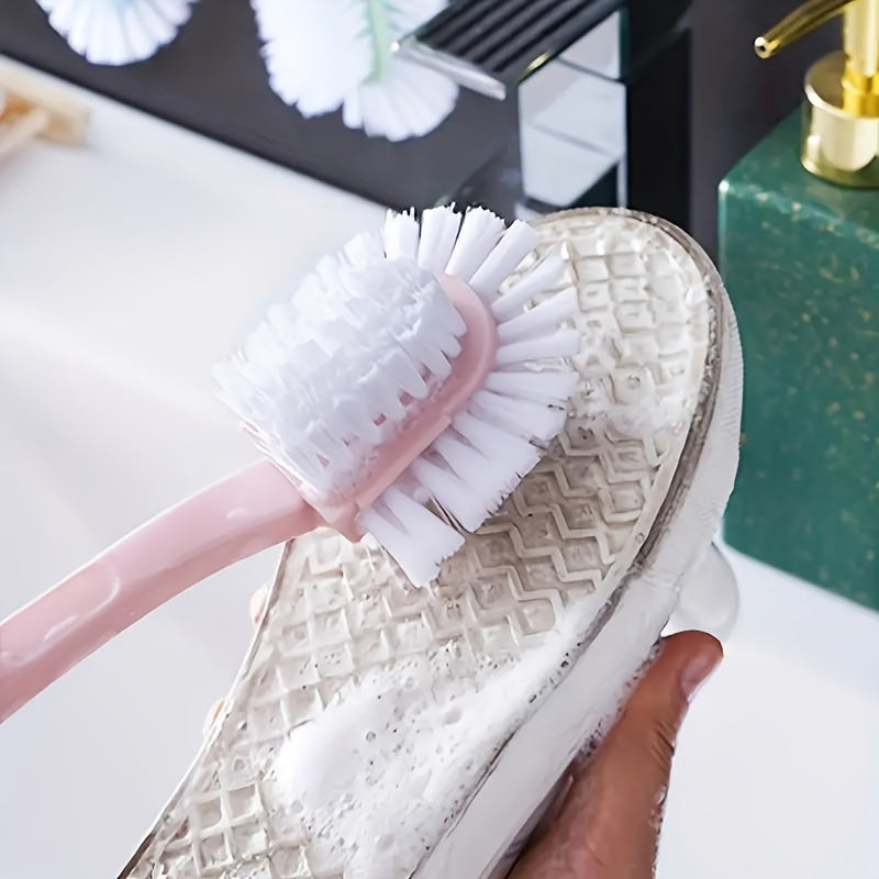 Unisex Plastic 5-in-1 Shoe Cleaning Brush with Scrubbing Head