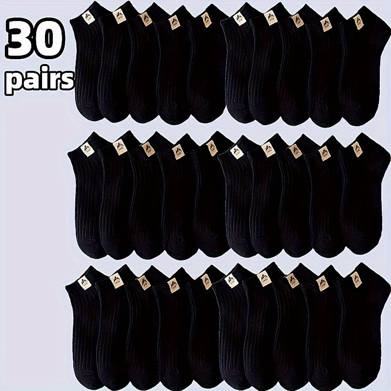 10/20/30 шт дышащих носков для щиколотки с ярким блоковым дизайном для повседневной носки