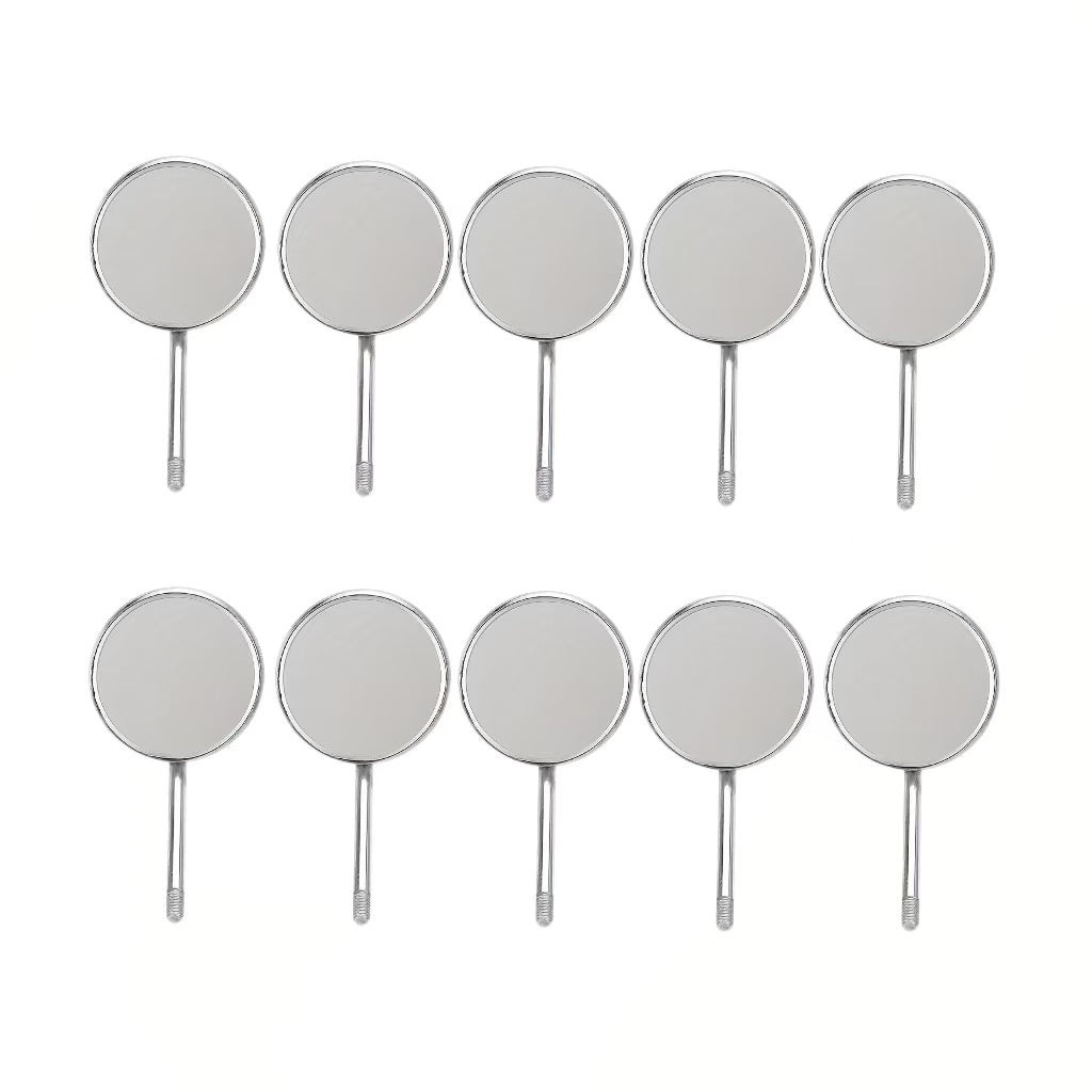 10pcs Stainless Steel Dental Mouth Mirrors for Accurate Visualization in Tight Spaces