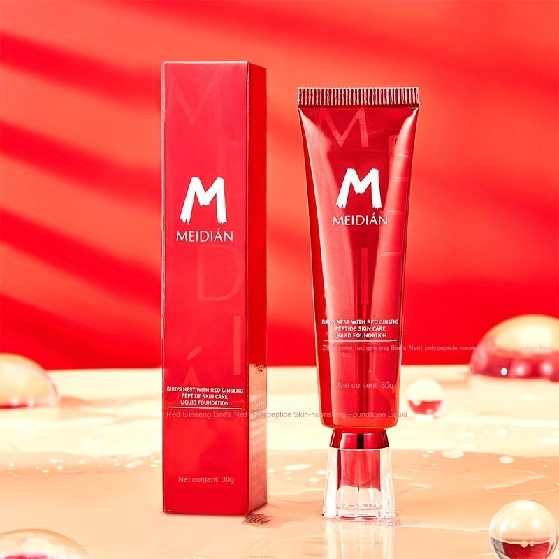 Hydrating BB Cream Foundation with Red Ginseng and Bird's Nest Peptides Waterproof Full Coverage for All Skin Tones