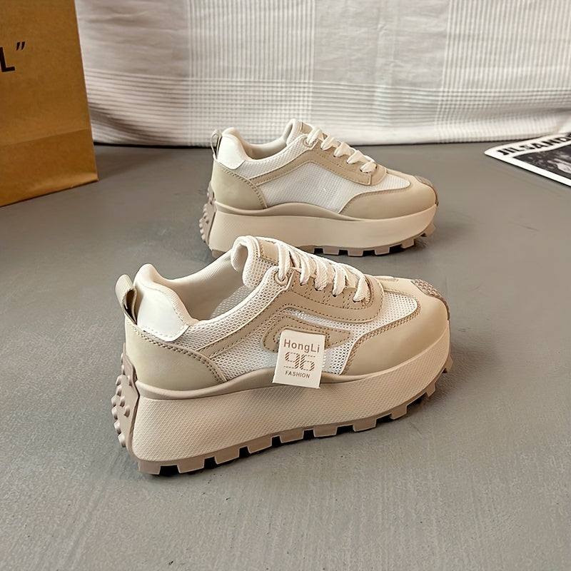 Women's Platform Sneakers Casual Summer Shoes Breathable Mesh Durable Sole