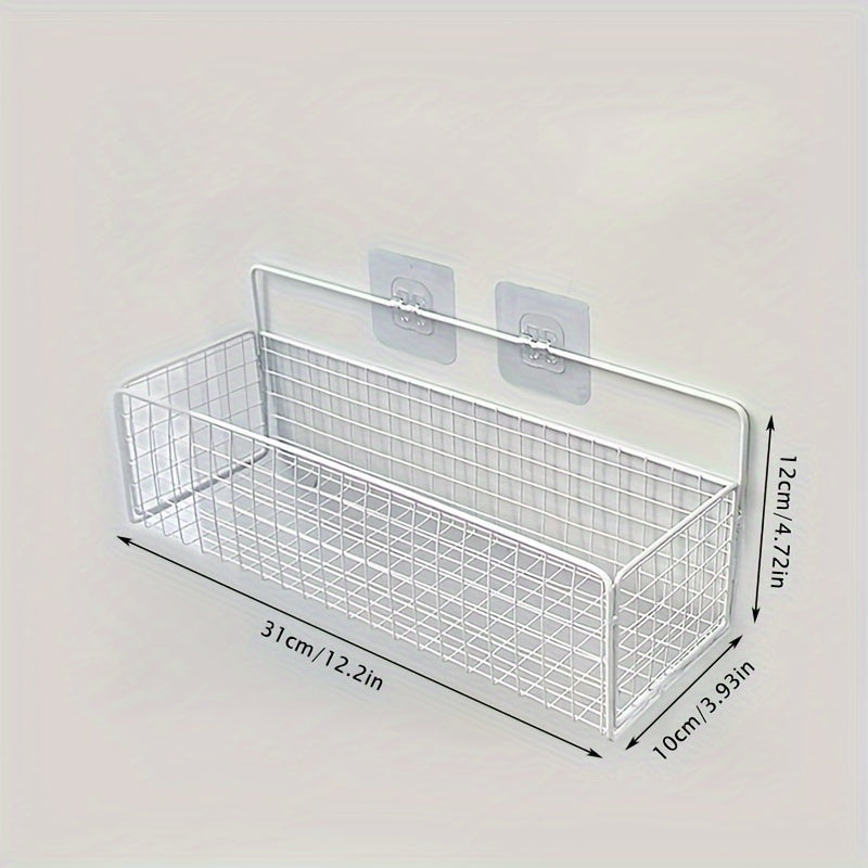 Rustic Cast Iron Bathroom Shelf Wall Mount No Drilling Metal Pipe Storage Organizer