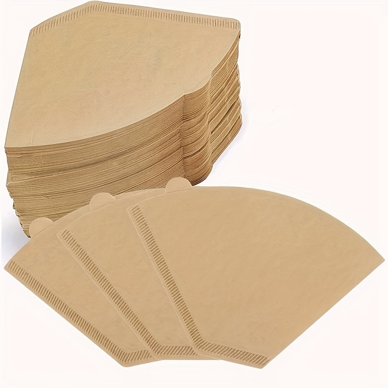 Filtros de café de pulpa cruda de 40 piezas para tazas en forma de V/U, sin adhesivo, en varios tamaños