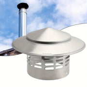 Metal Top Hat Flue Rain Cap for Wood Stove Chimney 11cm Diameter