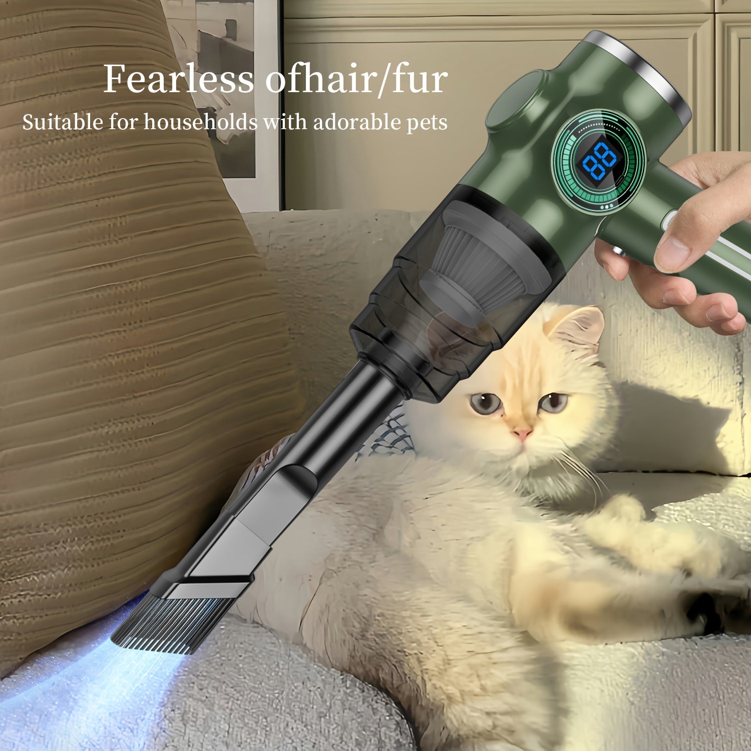 Mini Handheld Vacuum Cleaner 3-in-1 USB Rechargeable Car Office Home