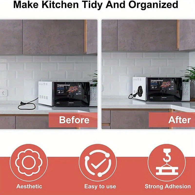 4 dona simni tartibga solish kliplari oshxona texnikasi kabellarini boshqarish uchun stikerlar