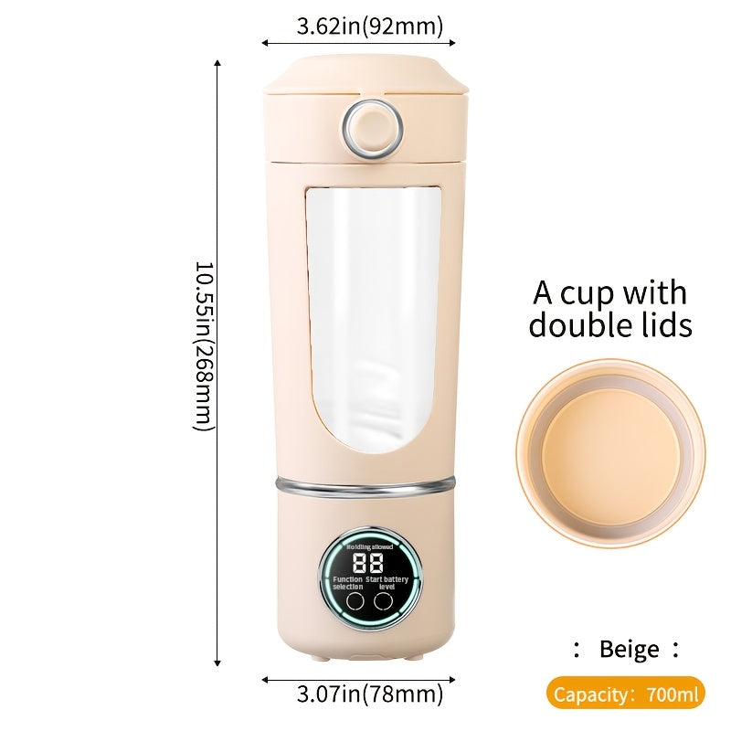 Портативный блендер-соковыжималка 700 мл, USB-зарядка, автоматическая очистка, сенсорное управление, легкий