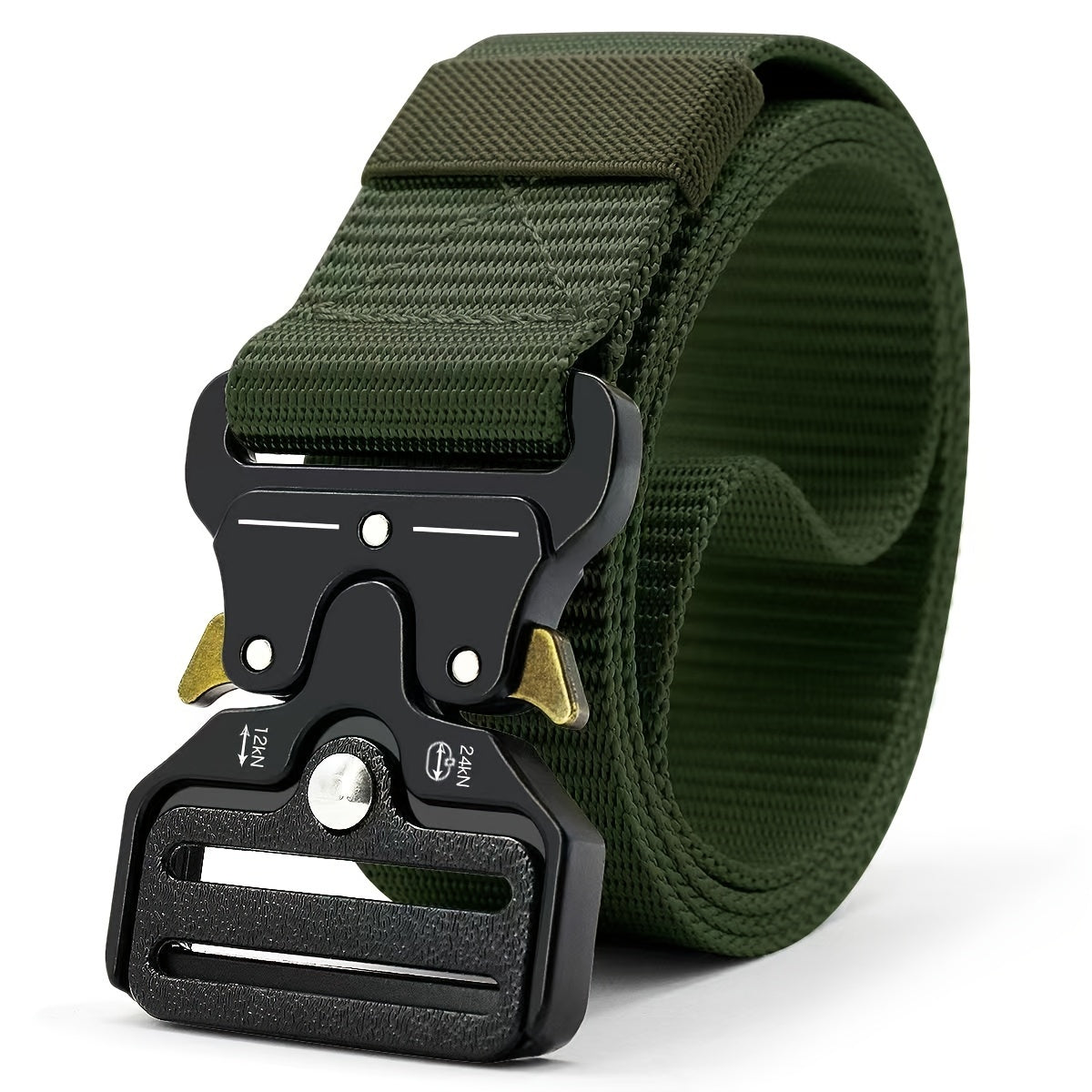Unisex Camouflage Canvas Nylon Belt with Quick-Release Buckle for Casual and Outdoor Wear