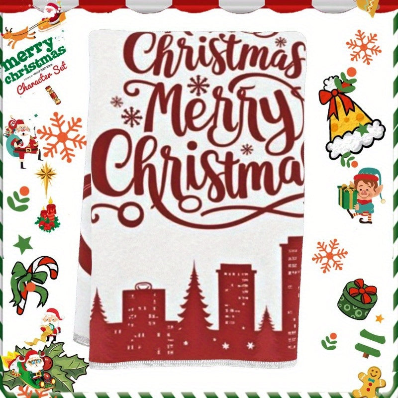 Christmas Tea Towel 18x66cm Winter Design Kitchen Decor