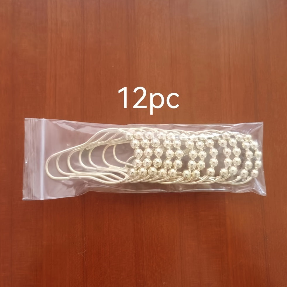 12 Versatile Metal Curtain Hooks for Shower and Window Hanging Set of 12