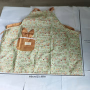 Floral Kitchen Apron Water-Resistant Stain-Resistant Polyester Cooking Apron