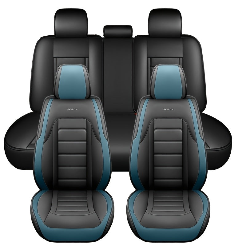 Универсальные накидки на автомобильные сиденья из искусственной кожи для полного покрытия, все сезоны