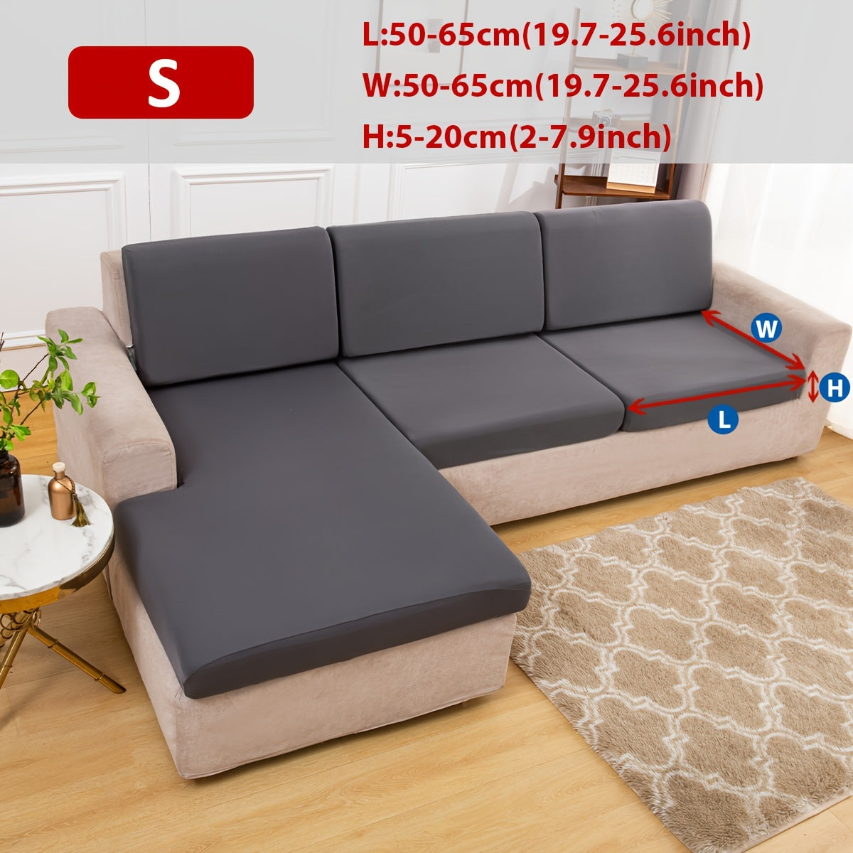 Klassik cho'ziladigan divan qoplamasi, armchair'dan bo'lak divanlargacha mos keladigan elastik lenta slipcover, mashinada yuviladigan polyester va spandeks aralashmasi, bitta o'rindiqdan to'rt o'rindiqli divanlargacha mos keladi.