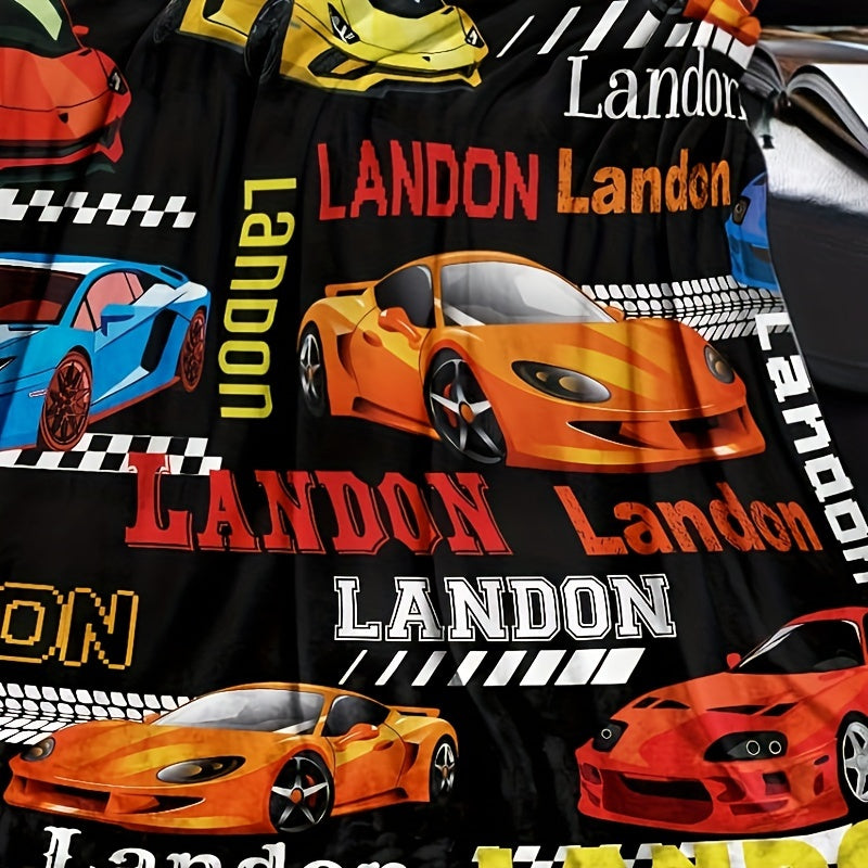 Modern Sports Car Design Flannel Fleece Blanket Soft Warm Hypoallergenic for Sofa Bed Travel
