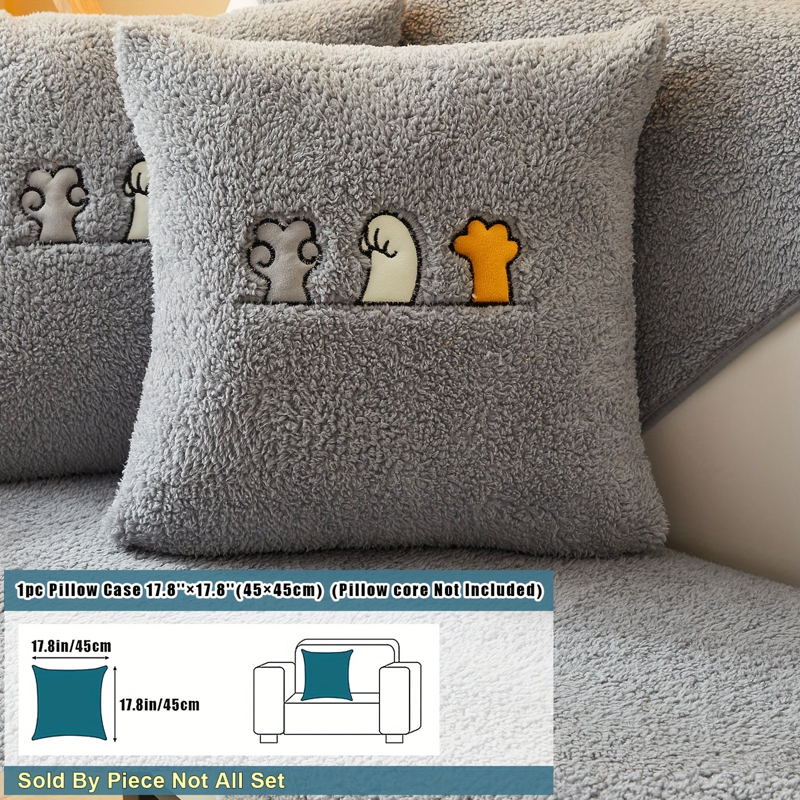 Плюшевый чехол на диван Sherpa, противоскользящий, защитный чехол для мебели для домашних животных для гостиной