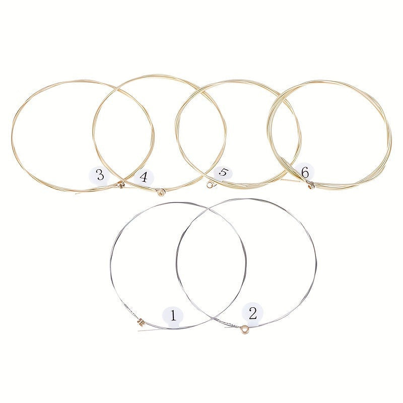 Set of 6 Nickel-Plated Steel Acoustic Guitar Strings