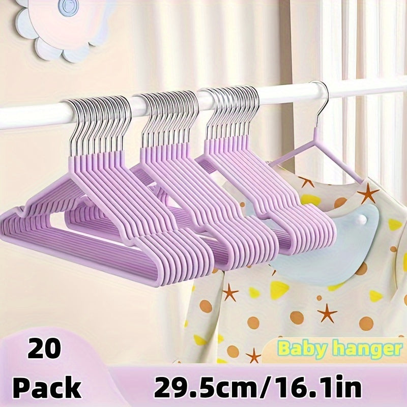 Baby Clothes Hangers Set of 20-30 Durable Anti-Slip Storage Racks for Closet Bathroom Bedroom