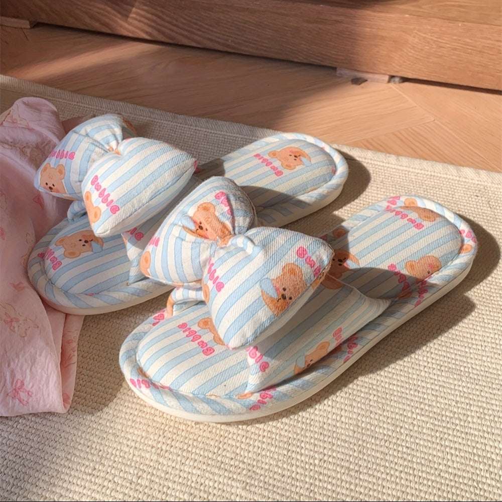 Ayollar uchun chiroyli multfilm quyonli shlyapka yumshoq nafas oladigan ichki poyabzal