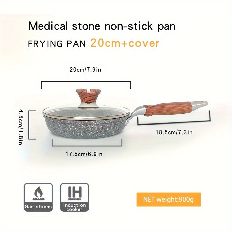 Cornstone Non-Stick Flat Bottom Pot with Lid and Tempered Glass Cover for Home Cooking