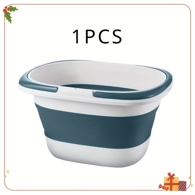 16L Egiluvchan Silikon va PP qozon, tutqich bilan, sayohat qilish, tozalash va uy uchun