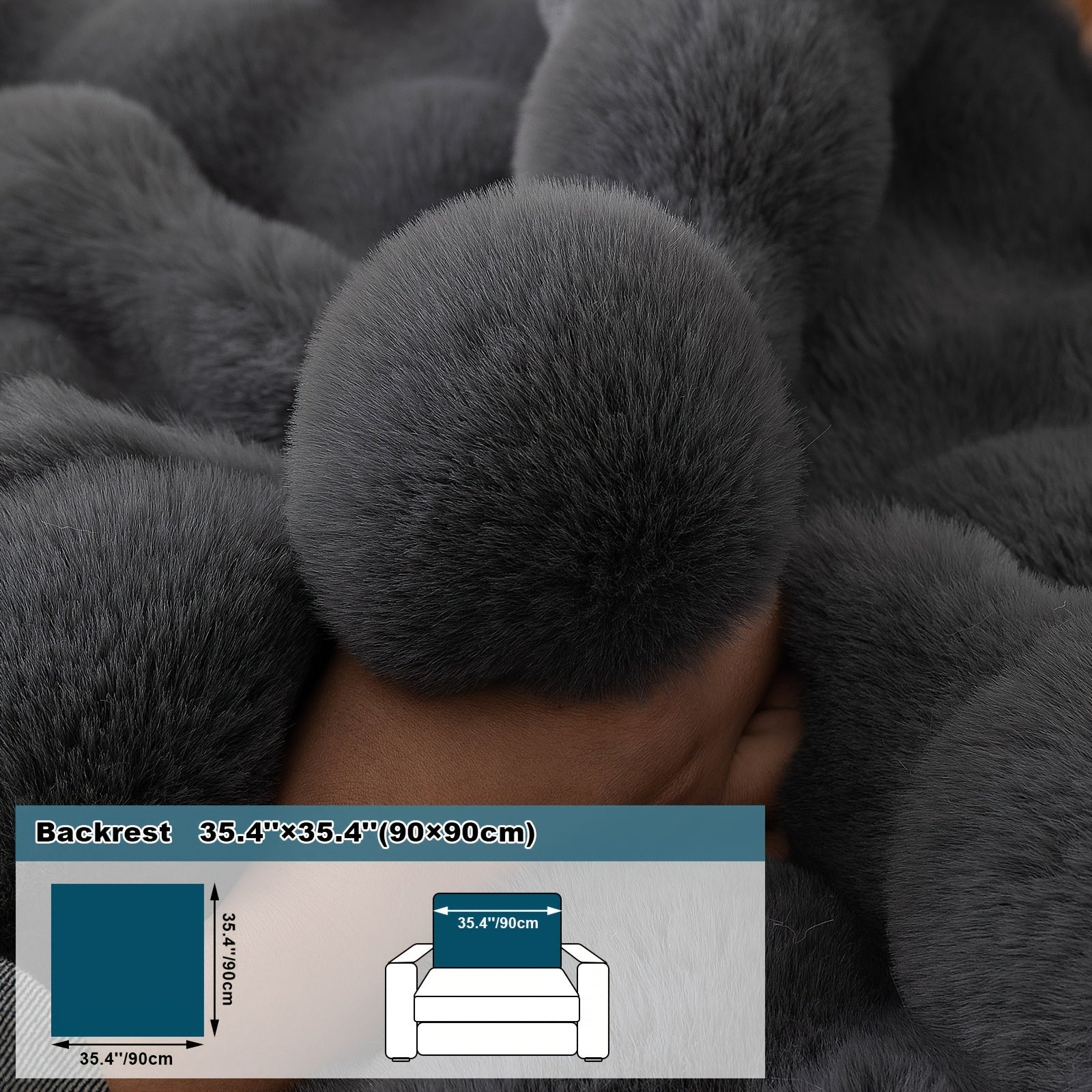 Имитация кролика плюшевая подушка-диван для домашних животных, дружелюбная к собакам с нескользящим чехлом для защиты мебели и декора в спальне, офисе или гостиной.