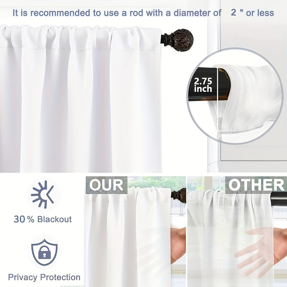 Christmas Curtains Set Snowman Pine Tree Semi-Sheer Polyester Easy Hang