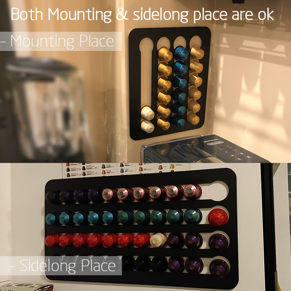 Алюминиевая настенная подставка для кофейных капсул для хранения кофейных капсул